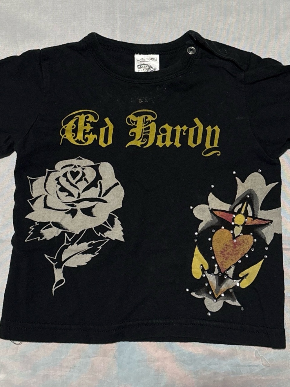 VINTAGE ED HARDY KIDS BABY GRAPHIC TEE